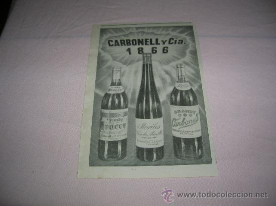 Carteles publicitarios: Anuncio Carbonell y Cia. a&ntilde;o 1943 - Foto 1