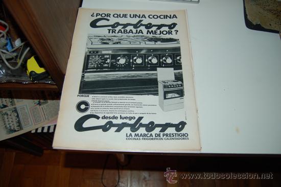 Carteles publicitarios: HOJA PUBLICITARIA DE COCINAS CORBER&Oacute;. 1973 - Foto 1