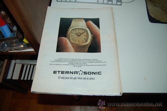 Carteles publicitarios: HOJA PUBLICITARIA DE RELOJ ETERNA SONIC. 1973 - Foto 1