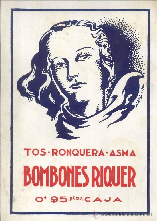 Carteles publicitarios: BOMBONES RIQUER - Foto 1