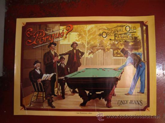 Carteles publicitarios: ANTIGUO CARTEL PANTALONES VAQUEROS - Foto 2