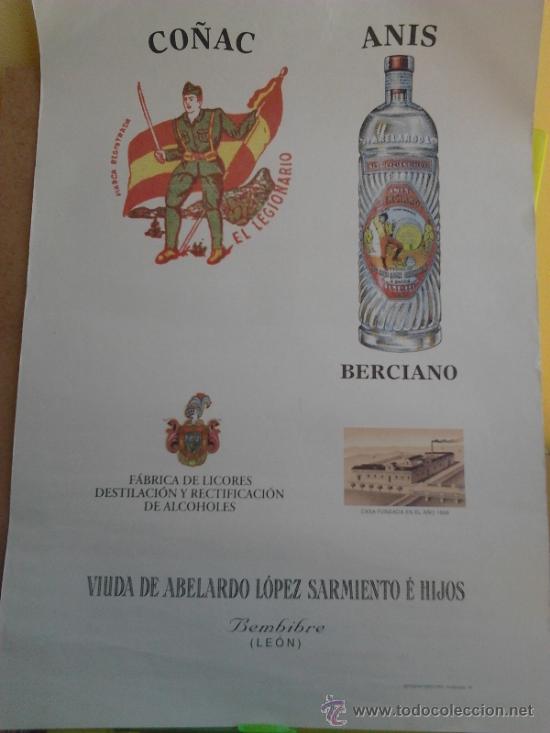 Carteles publicitarios: Publicidad de Bembibre  (Leon) de  62 X 44 cms - Foto 2