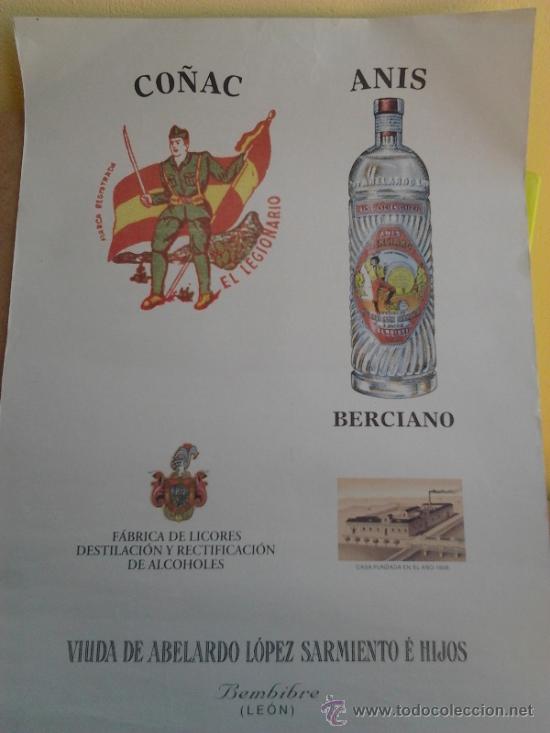 Carteles publicitarios: Publicidad de Bembibre  (Leon) de  62 X 44 cms - Foto 1