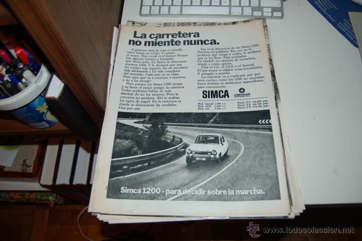 Carteles publicitarios: HOJA PUBLICITARIA DE SIMCA 1200. 1970 - Foto 1