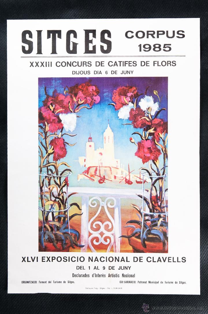 Carteles publicitarios: CARTEL DE SITGES DE CORPUS, A&Ntilde;O 1985 - Foto 1