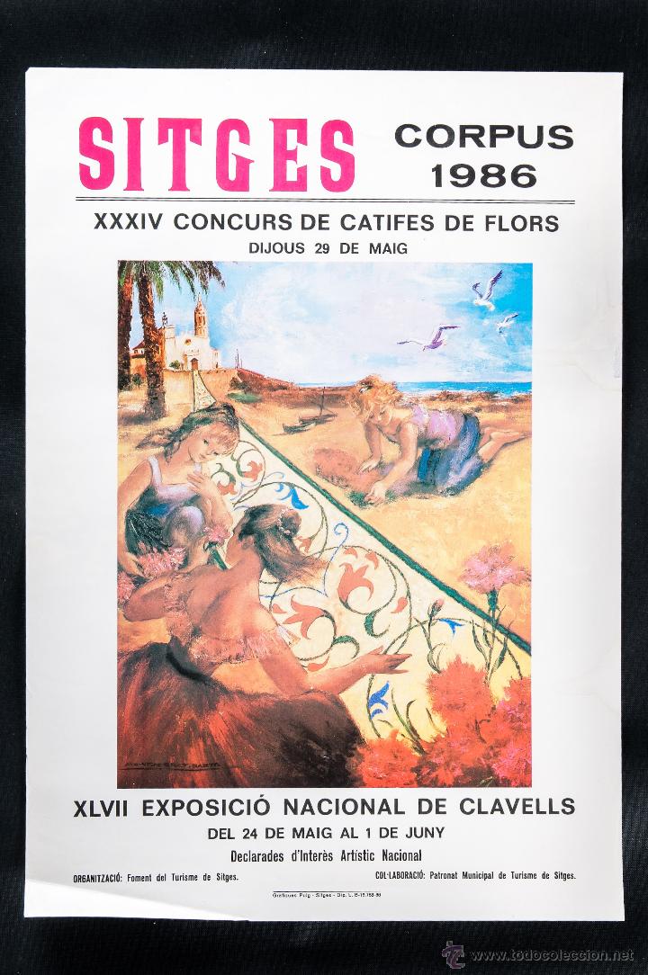 Carteles publicitarios: CARTEL DE SITGES DE CORPUS, A&Ntilde;O 1986 - Foto 1