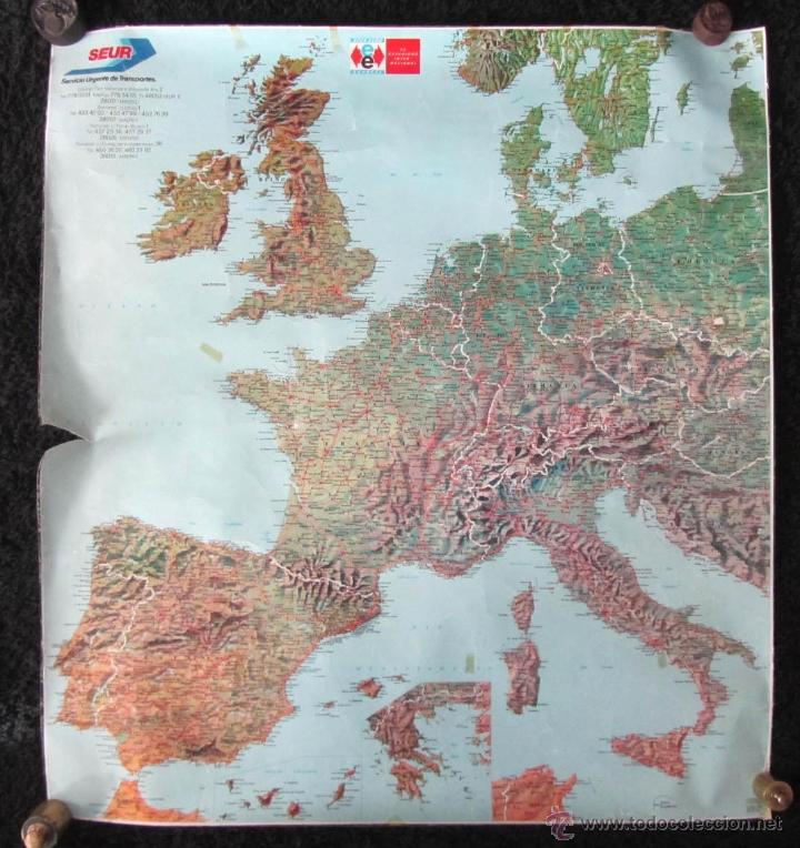 Carteles publicitarios: Cartel mapa Europa SEUR - Foto 1