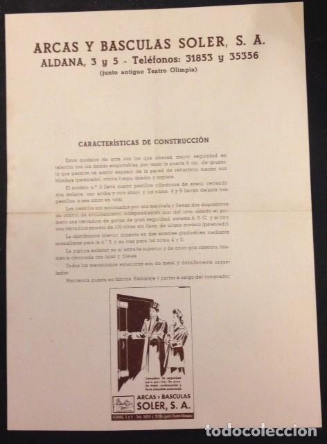 Carteles publicitarios: ARCAS Y BASCULAS SOLER PROPAGANDA - Foto 1