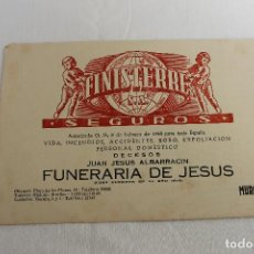 Carteles Publicitarios: FINISTERRE SEGUROS, JUAN JESUS ALBARRACIN, FUNERARIA DE JESUS MURCIA 1962. Lote 63610543