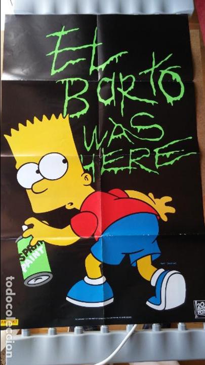Carteles publicitarios: Cartel de bart simpson de panini 2000 de 81 x 51 cms - Foto 2