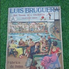 Carteles Publicitarios: CARTEL PUBLICIDAD LUIS BRUGUERA - FABRICA DE BOLAS PARA BILLAR - VALENCIA -CARTON DURO - SIMEON DURA