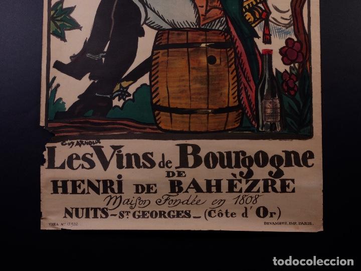 Carteles publicitarios: LES VINS DE BOURGOGNE 1920 - Foto 3