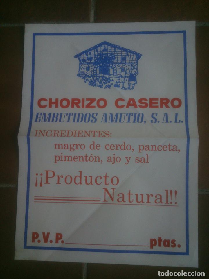 Carteles publicitarios: CARTEL EMBUTIDOS AMUTIO. - Foto 1