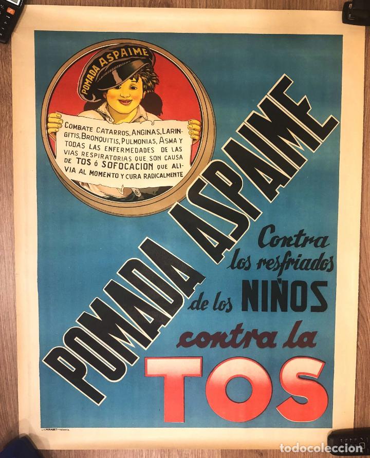 Carteles publicitarios: CARTEL POMADA ASPAIME- LITOGRAF&Iacute;A - Foto 1