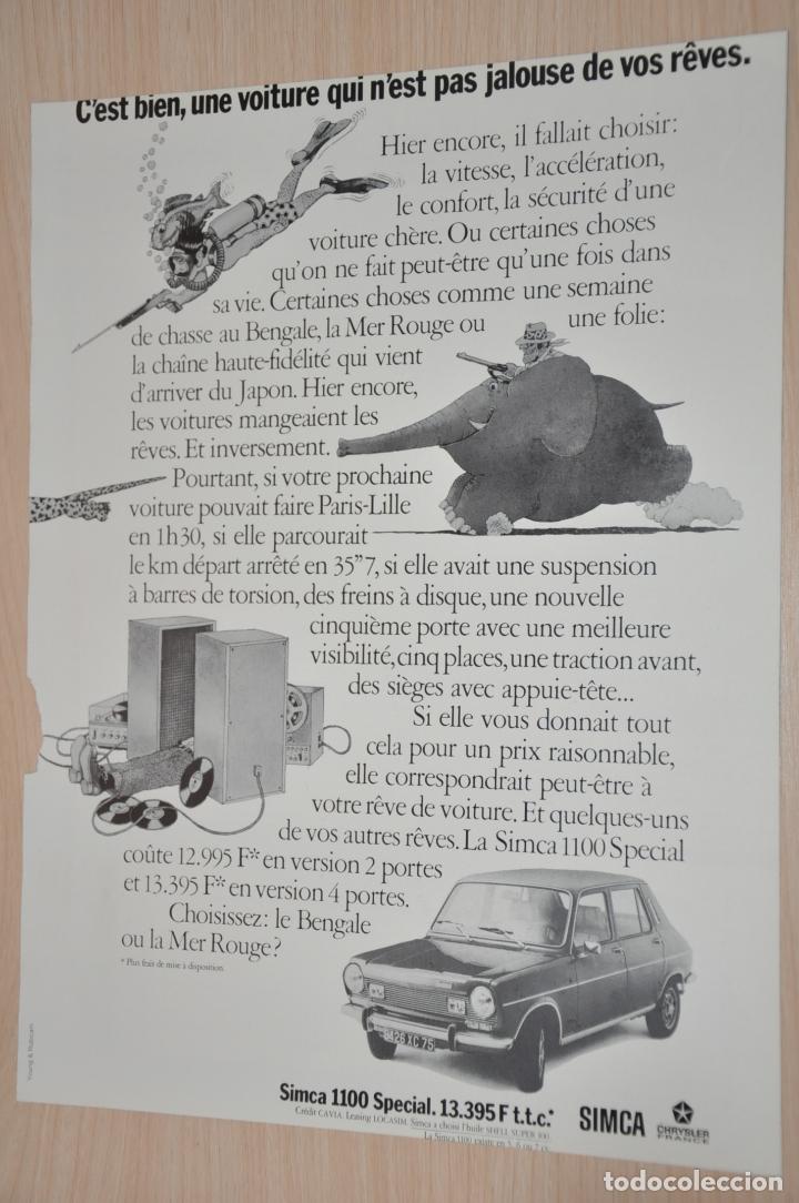 Carteles publicitarios: hoja publicidad simca 1100 - Foto 1