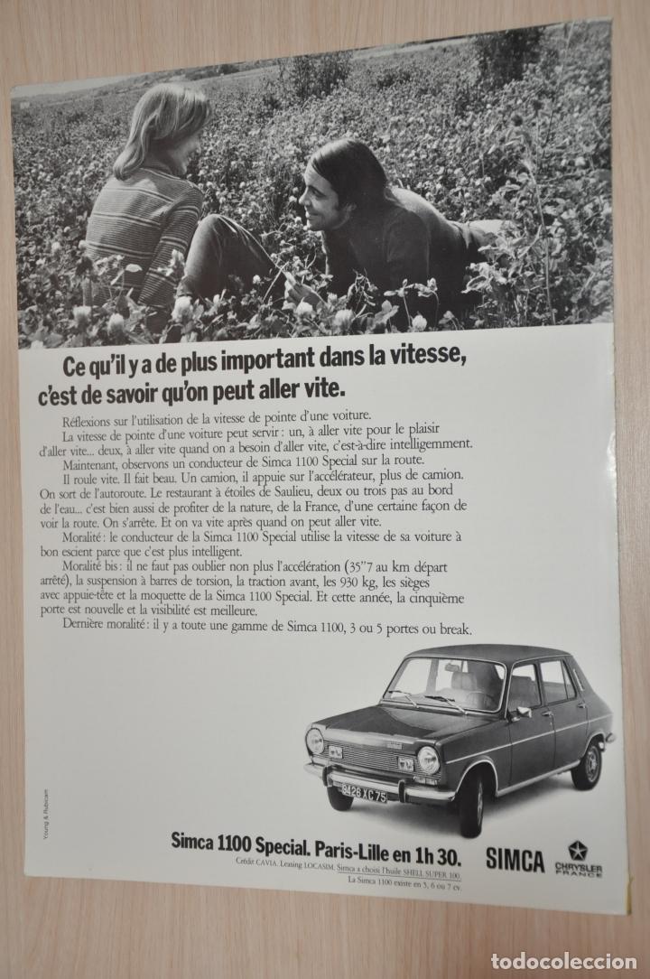 Carteles publicitarios: hoja publicidad simca 1100 - Foto 1