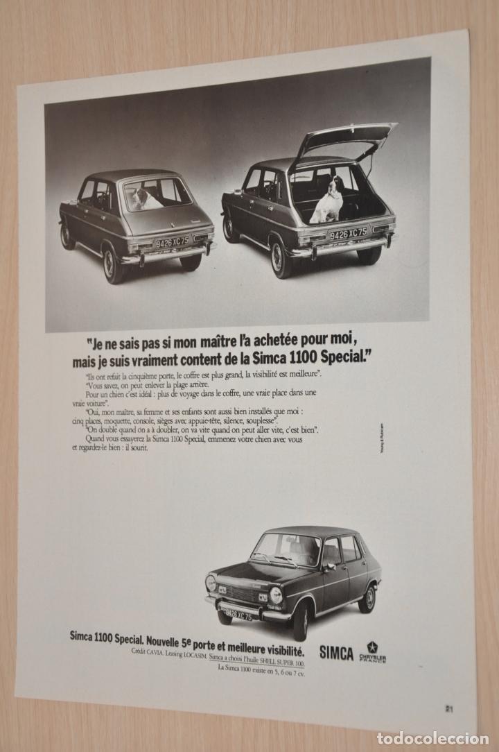 Carteles publicitarios: hoja publicidad simca 1100 - Foto 1