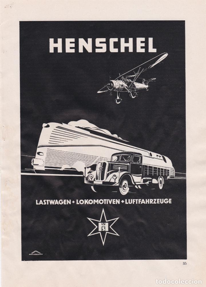 Carteles publicitarios: hoja publicidad henschel - Foto 1