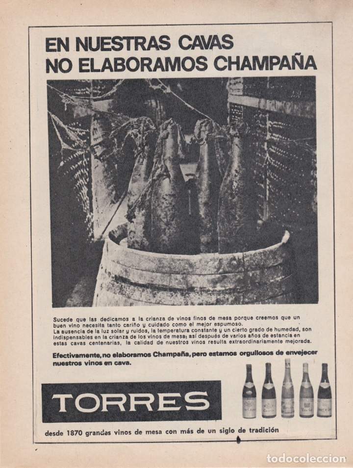 Carteles publicitarios: hoja publicidad vinos torres - Foto 1