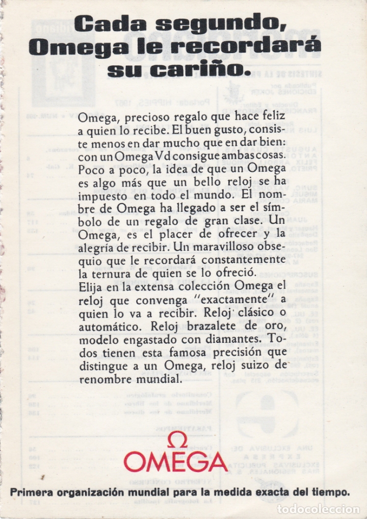 Carteles publicitarios: hoja publicidad omega - Foto 1