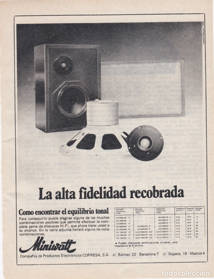 Carteles publicitarios: hoja publicidad miniwatt - Foto 1
