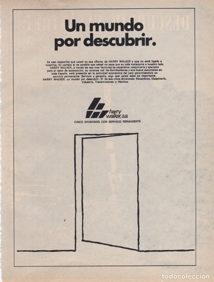 Carteles publicitarios: hoja publicidad harry walker - Foto 1