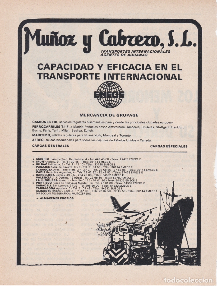Carteles publicitarios: hoja publicidad mu&ntilde;oz y cabrezo - Foto 1
