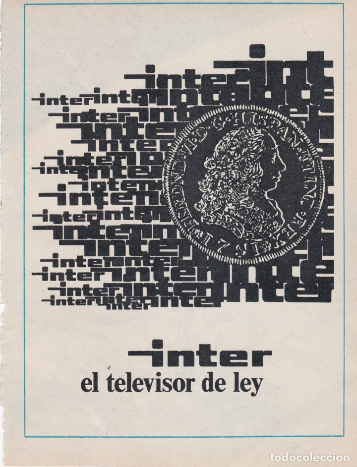 Carteles publicitarios: hoja publicidad televisor inter - Foto 1