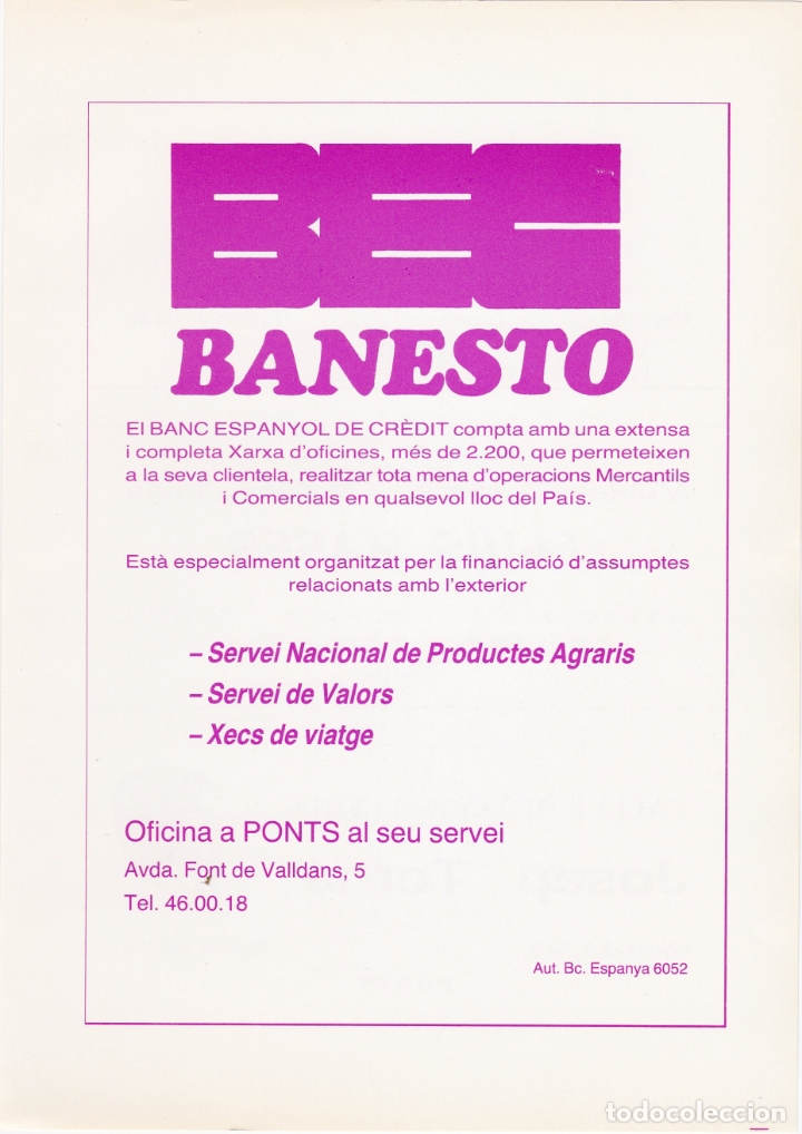 Carteles publicitarios: hoja publicidad banesto - Foto 1