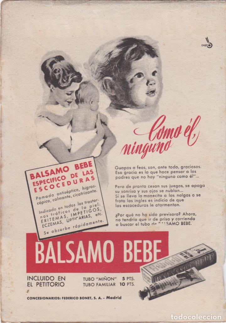 Carteles publicitarios: hoja publicidad balsamo bebe - Foto 1