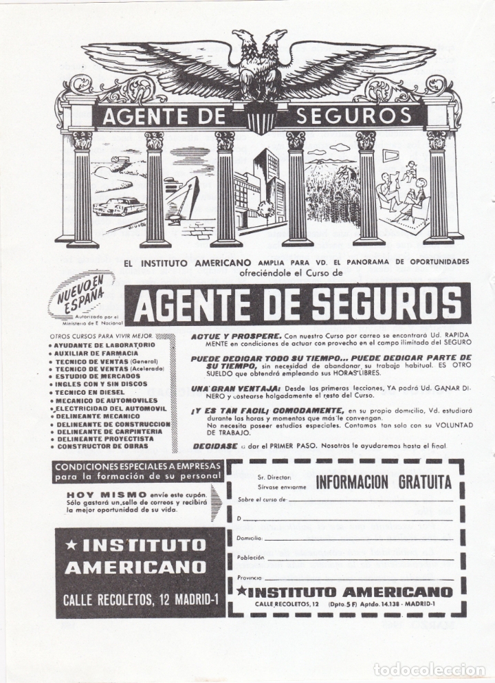 Carteles publicitarios: hoja publicidad instituto americano - Foto 1