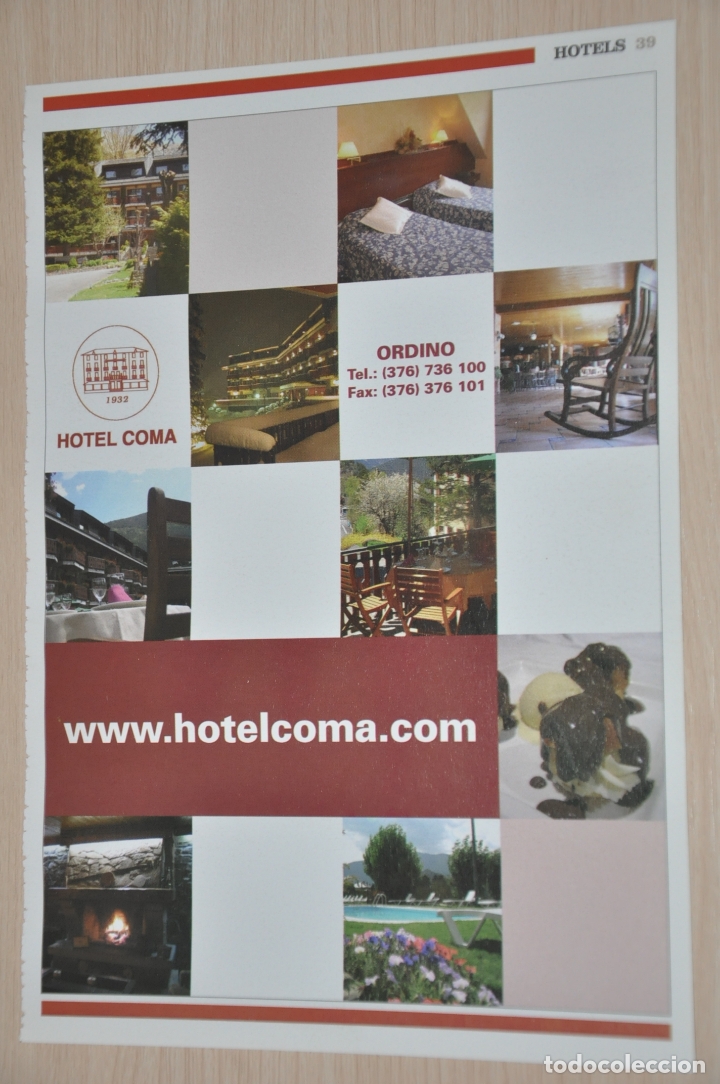 Carteles publicitarios: hoja publicidad hotel coma andorra - Foto 1