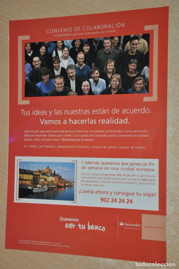 Carteles publicitarios: hoja publicidad banco santander - Foto 1