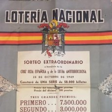 Carteles Publicitarios: CARTEL LOTERIA NACIONAL CRUZ ROJA ESPAÑOLA 1949