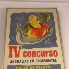Carteles Publicitarios: CARTEL DE BARCELONA AÑO 1957, CALLE DE PELAYO. ANOMALÍAS EN ESCAPARATES. Lote 214825696