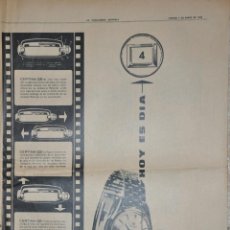 Carteles Publicitarios: HOJA PUBLICIDAD LA VANGUARDIA 1963, RELOJES CERTINA