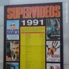 Carteles Publicitarios: CARTEL. PUBLICITARIO DE SUPERVIDEOS 1991. PATROCINA RECORD VISIÓN. . VER FOTOS.. Lote 231908275