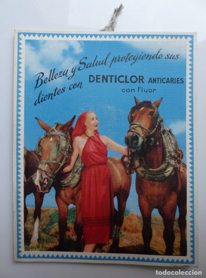Carteles publicitarios: DISPLAY DENTICLOR - ANTICARIES CON FLUOR - A&Ntilde;OS 1950 - Foto 1