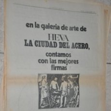 Carteles Publicitarios: HOJA PUBLICIDAD LA VANGUARDIA AÑO 1971, ACEROS HEVA. Lote 275756613