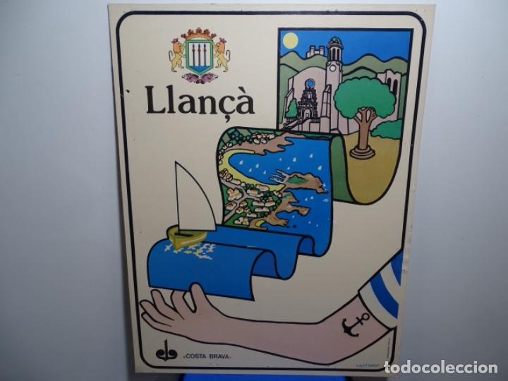 Affiches Publicitaires: CARTEL PUBLICITARIO. LLAN&Ccedil;A. COSTA BRAVA. PUJOL. EN CART&Oacute;N DURO.