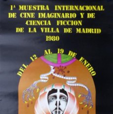 Carteles Publicitarios: CARTEL MADRID 1º MUESTRA INTERNACIONAL DE CINE IMAGINARIO Y CIENCIA FICCION, AÑO 1980