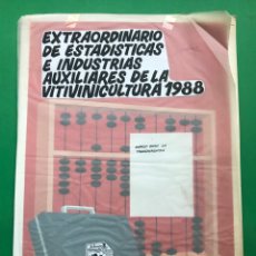 Carteles Publicitarios: LA SEMANA VINICOLA EXTRAORDINARIO VINICULTURA - ORIGINAL PINTADO A MANO, PRUEBA IMPRENTA, AÑO 1988. Lote 347958873