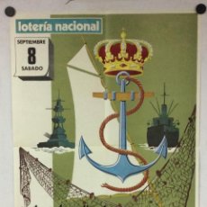Carteles Publicitarios: LOTERÍA NACIONAL. CARTEL PUBLICITARIO SORTEO DÍA DEL MAR TARRAGONA (1979). ILUSTRADO POR E. LARA.. Lote 350381184