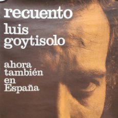 Carteles Publicitarios: CARTEL LUÍS GOYTISOLO. RECUENTO. SEIX BARRAL, 1976 38X65 CM