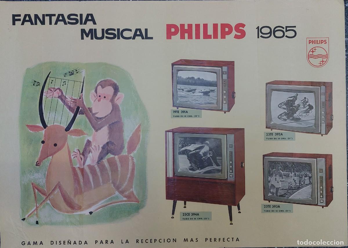 Carteles publicitarios: Cartel Antiguo Original Philips - Foto 1