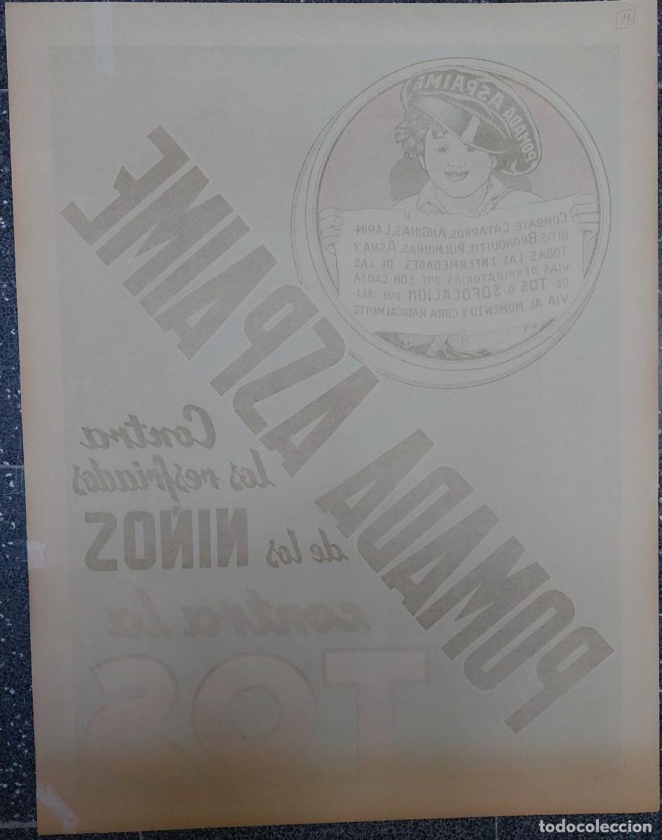 Carteles publicitarios: Cartel Antiguo Original Aspaime - Foto 4