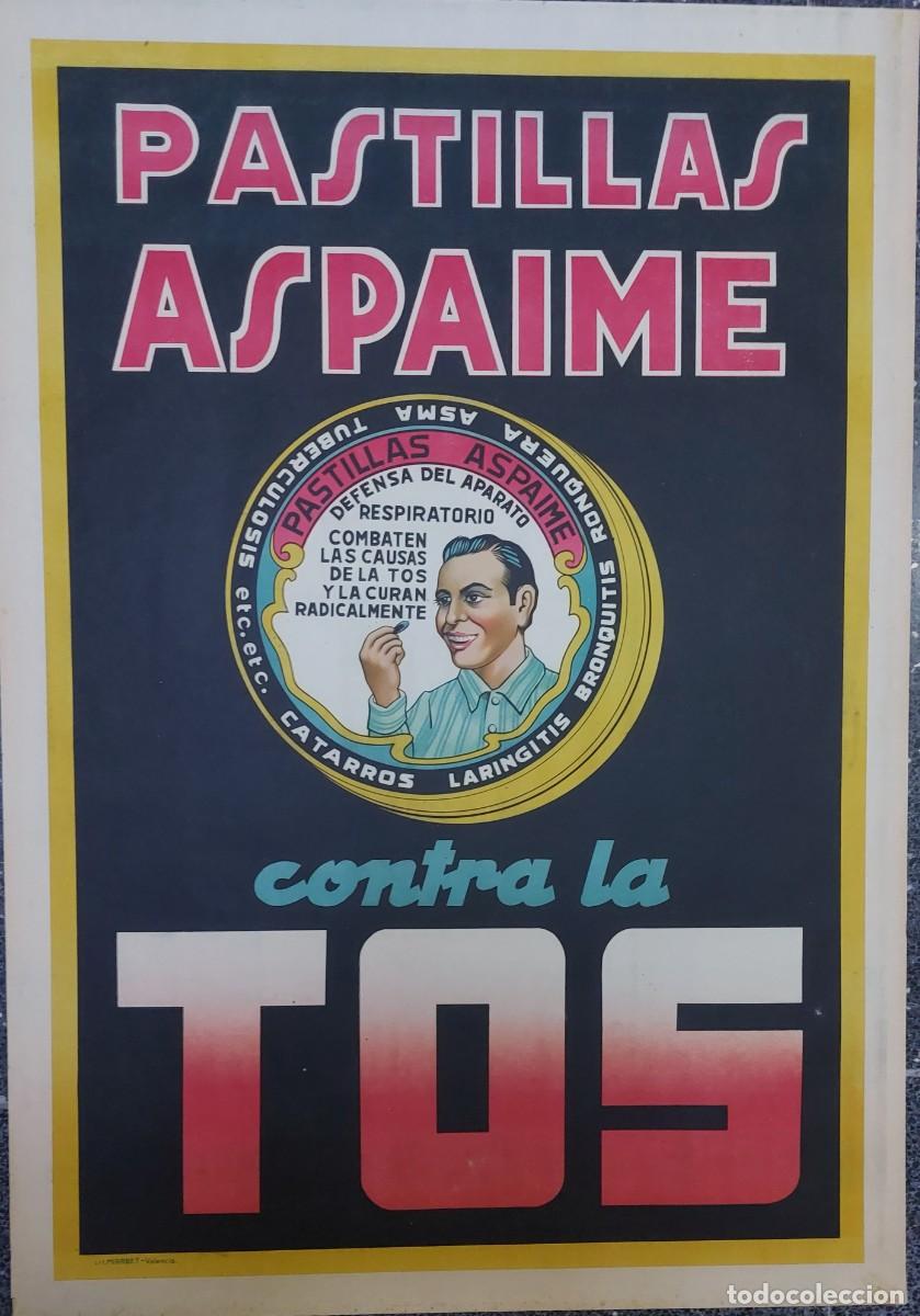 Carteles publicitarios: Cartel Antiguo Original Aspaime - Foto 1