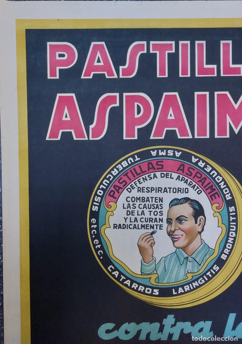 Carteles publicitarios: Cartel Antiguo Original Aspaime - Foto 2