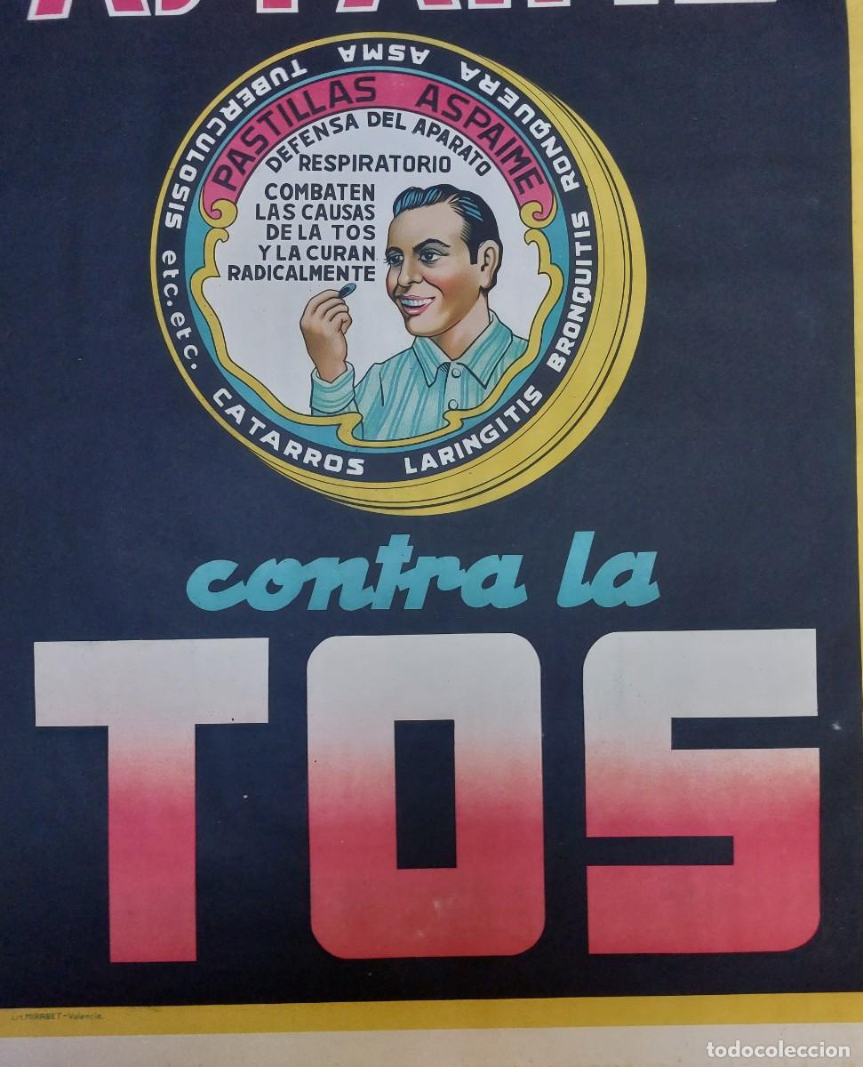Carteles publicitarios: Cartel Antiguo Original Aspaime - Foto 3