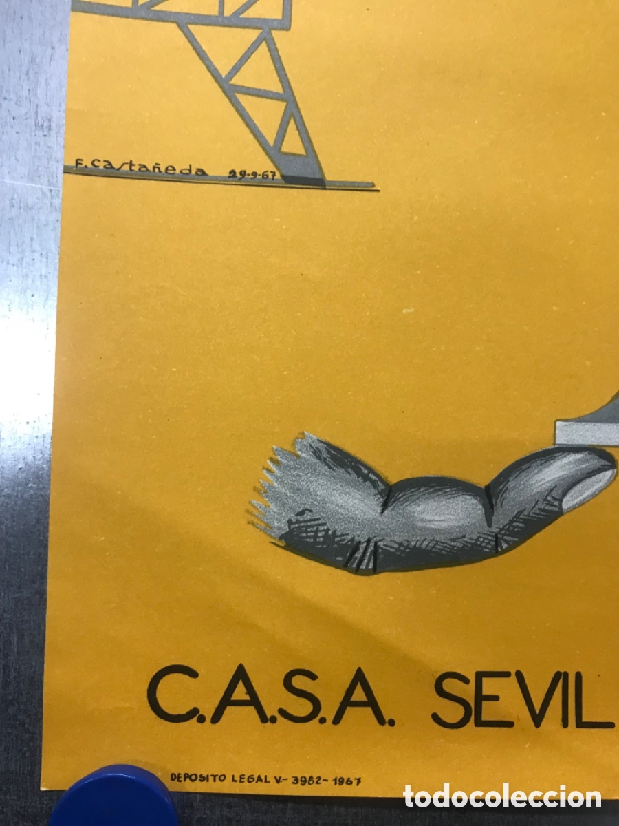 Carteles publicitarios: CARTEL CONSEGUIR EL ZERO DEFECTO... NO ES PODER... ES QUERER - a&ntilde;o 1967 - Foto 2